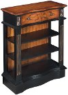 Black and Pecan 1 Drawer Bookcase with 3 Open Shelves