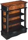 14047 Black and Pecan 1 Drawer Bookcase with 3 Open Shelves