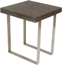 Concrete Gray End Table