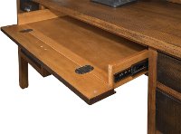 Hickory Half Pedestal Wood Desk - Heritage-3