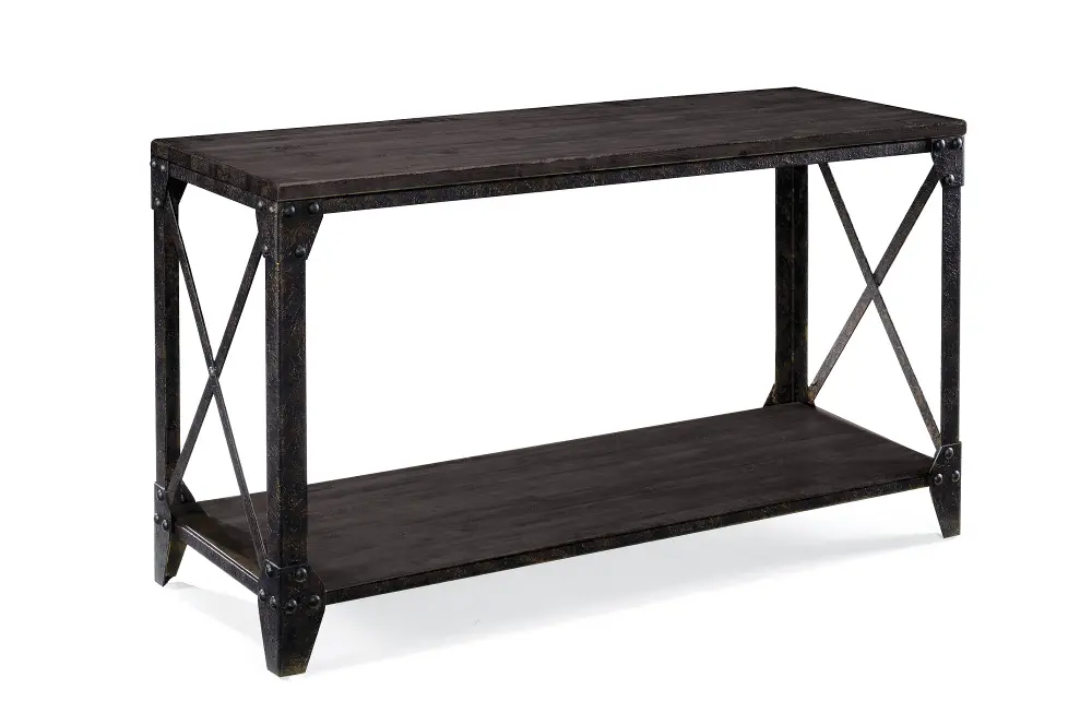 Rustic Charcoal Sofa Table - Milford Collection-1