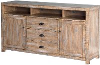 66 Inch Weathered Brown TV Stand - Brenton