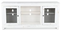 68 Inch Distressed White TV Stand - Willow