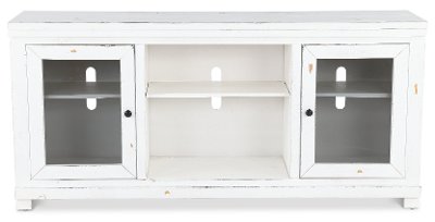 Willow 68 Inch Distressed White TV Stand