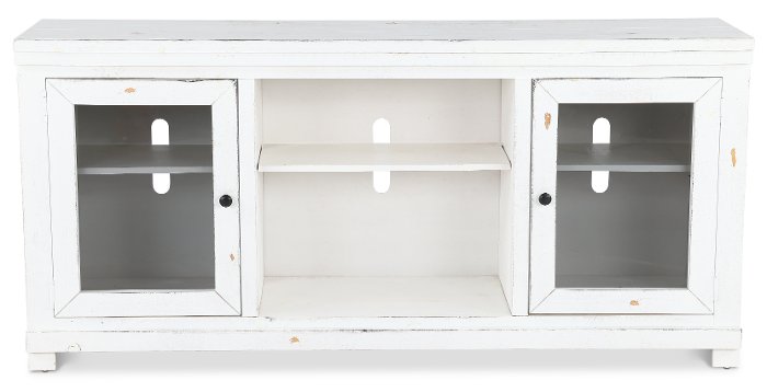 Willow 68 Inch Distressed White TV Stand