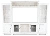 Distressed White 4 Piece Rustic Entertainment Center - Willow