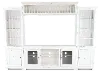 Willow Distressed White 4 Piece Rustic Entertainment Center