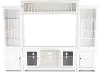 Willow Distressed White 4 Piece Rustic Entertainment Center