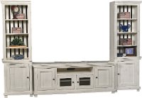 Distressed White 3 Piece Rustic Entertainment Center - Willow