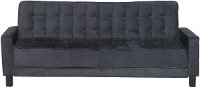 Black Microfiber Full Sofa Bed - Lifestyle