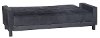 Black Microfiber Full Sofa Bed - Lifestyle-2