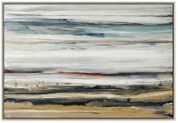 Multi Color Swathe Canvas Framed Wall Art