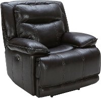 Dark Brown Leather-Match Power Recliner - K-Motion-2