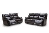 Blackberry Leather-Match Power Reclining Living Room Set - K-Motion