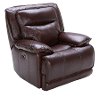 Burgundy Leather-Match Power Recliner - K-Motion-2