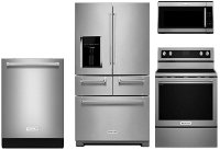 KIT KitchenAid 4 Piece Kitchen Appliance Package with Electric Range - Stainless Steel
