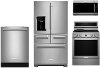 KIT KitchenAid 4 Piece Stainless Steel Gas Kitchen Appliance Package