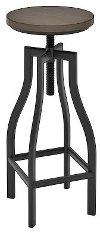 Wood and Steel Bar Stool