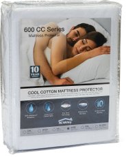 10YR-600CC-QUEEN CoolCotton Queen Mattress Pad and 10-Year Limited Protection Plan - 600 CC Series