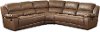 Badlands Saddle Brown 5 Piece Reclining Sectional Sofa - Charlotte