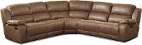 Badlands Saddle Brown 5 Piece Reclining Sectional Sofa - Charlotte