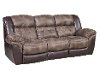Brown Manual Reclining Sofa - Frontier