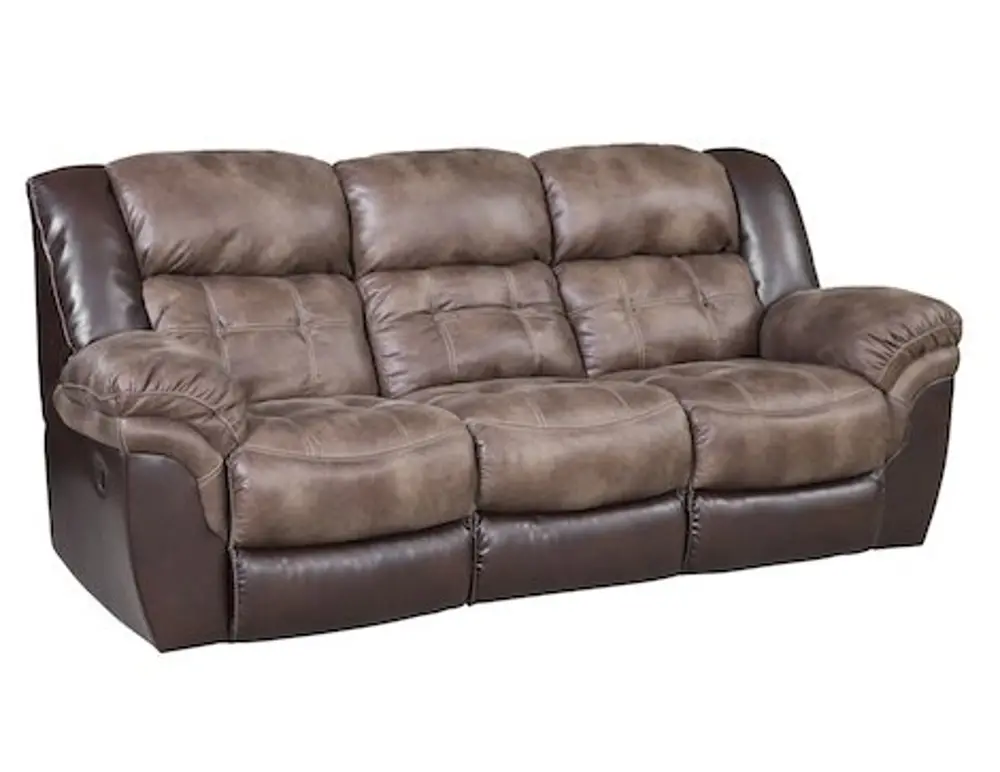 Brown Manual Reclining Sofa - Frontier-1
