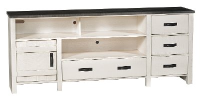 80 Inch Rustic White TV Stand - Descanso