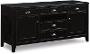62 Inch Contemporary Black TV Stand