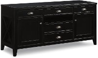 62 Inch Contemporary Black TV Stand