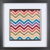 Multi-Color Chevron Pattern Colours IV Framed Wall Art