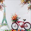Clearance Multi-Color Bike in Paris Acrylic Canvas Wall Art