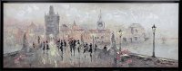 Lovers Bridge Framed Acrylic Painting Wall Art