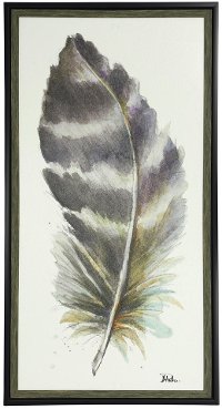 Water Color Feather VI Framed Wall Art