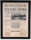 Clearance Titanic Sinks Framed Wall Art
