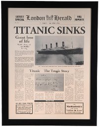 Titanic Sinks Framed Wall Art