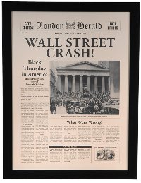 Wall Street Crash Framed Wall Art