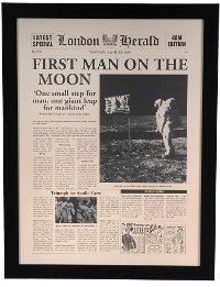First Man On The Moon Framed Wall Art