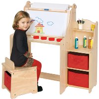 Child's Artist Activity Desk - Art Equipment