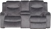 Dusk Gray Power Reclining Loveseat - Marvel