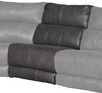 Slate Gray Armless Power Recliner with Adjustable Headrest - Dazzle