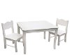 Kids Table & Chairs - Classic White