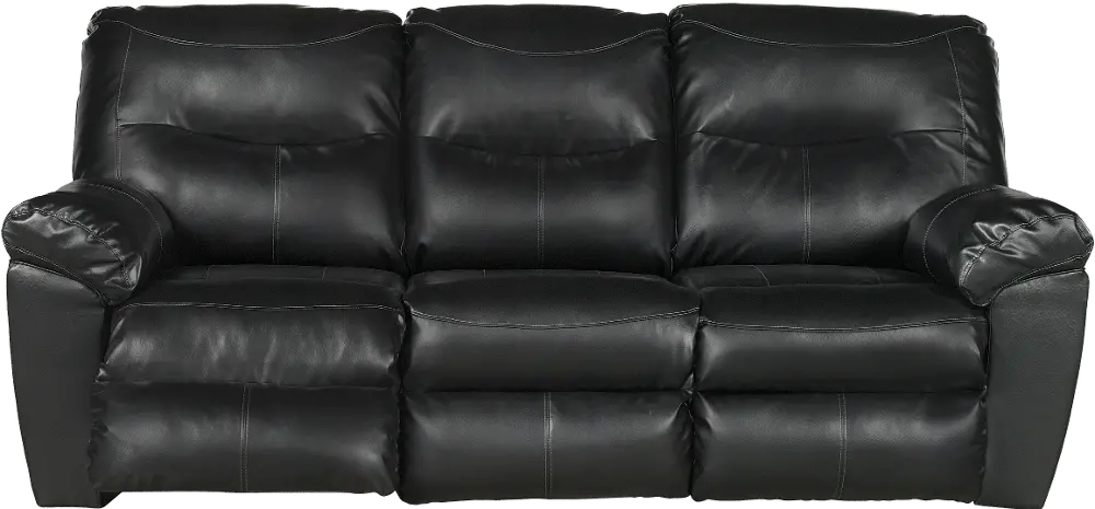 Black Performance Fabric Reclining Sofa - Kilzer-1