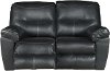 Black Performance Fabric Reclining Loveseat - Kilzer Collection