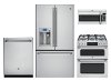 4PC-CAFE'-KEURG-GAS GE Cafe 4 Piece Kitchen Appliance Package - Stainless Steel