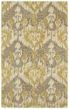 7 x 9 Large Wool Graphite Gray & Yellow Area Rug - Casual