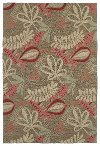7 x 9 Large Coffee Brown & Salmon Pink Indoor / Outdoor Rug - Home & Porch