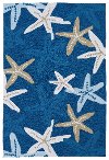 7 x 9 Large Starfish Blue Indoor-Outdoor Rug - Matira