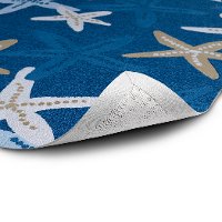7 x 9 Large Starfish Blue Indoor-Outdoor Rug - Matira-3