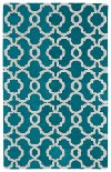 5 x 8 Medium Contemporary Teal & Ivory Area Rug - Revolution